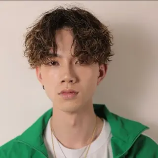 メンズ ハイトーン/ボブ/ ハイライト🤍涼介のヘアスタイル