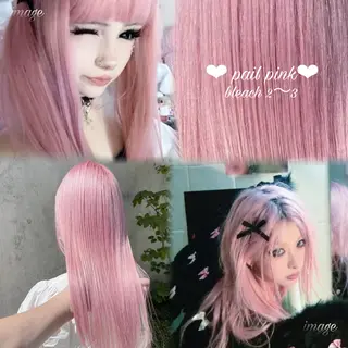 ロング カラー ヘアアレンジ メンズ メンズウルフ🐺♡ ブリーチ♡ヘアメ🎀のヘアスタイル