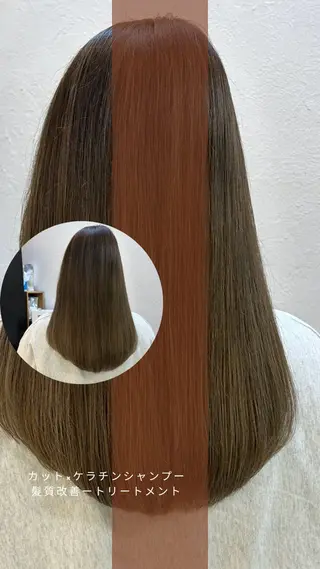 セミロング 艶質改善/縮毛矯正 ササキナツミのヘアスタイル