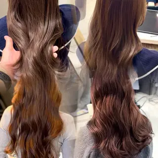 ロング 新宿/韓国メンズ RIKUパーマのヘアスタイル