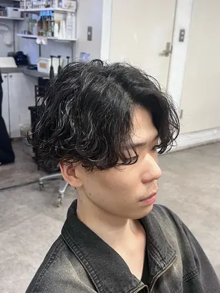 パーマ メンズ 原宿 フェザーパーマ fifth イノウエのヘアスタイル