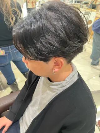 パーマ メンズ 【メンズパーマ✨️ フェザーパーマ】岩城のヘアスタイル