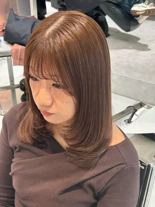 ミディアム カラー スパイキーショート／ パーマ平松秀門のヘアスタイル