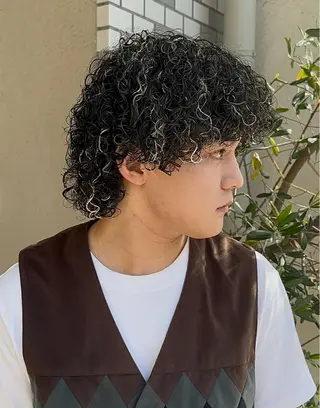 パーマ メンズ 年間2000名担当◎ パーマ職人/仲原佑樹のヘアスタイル