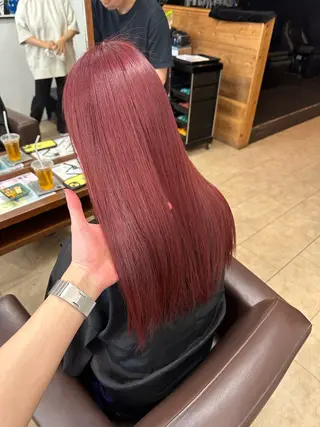 ロング カラー LOVERICHE所属・ハイトーン/デザイン /パーマ/本田誠人のヘアスタイル