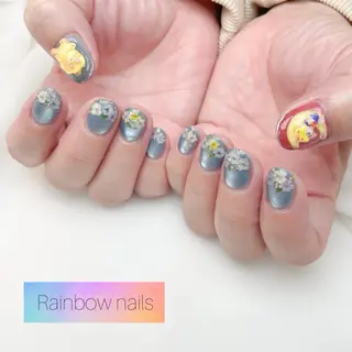ネイル Rainbow nailsくろちゃんのネイルデザイン