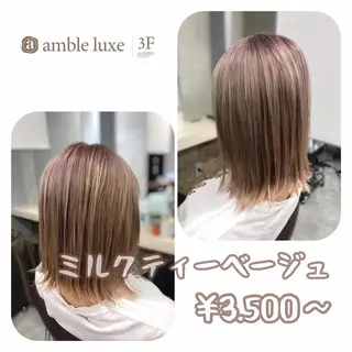 ミディアム カラー ヘアアレンジ 【公式】amble luxe池袋東口🩷のヘアスタイル