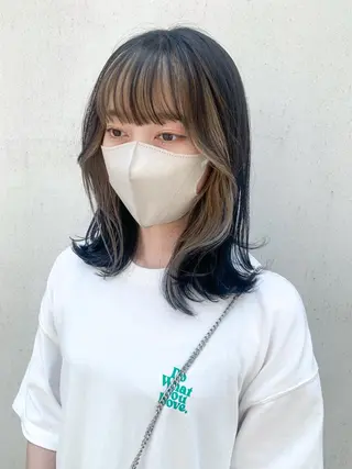 ミディアム カラー ヘアアレンジ yuka .のヘアスタイル