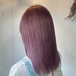 セミロング カラー あずま みゆのヘアスタイル