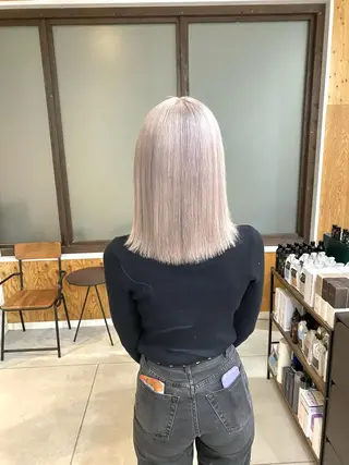 カラー ブリーチカラー よねだまことのヘアスタイル