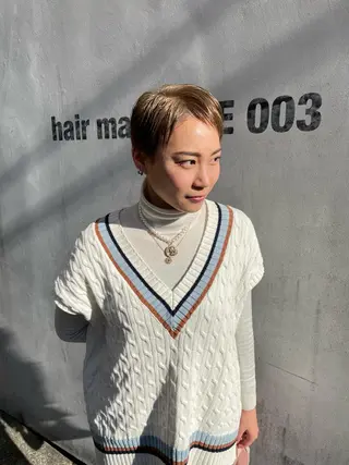 ショート maho🤍透明感 カラー/顔周りcutのヘアスタイル