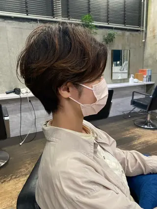 ショート パーマ ROBBY表参道所属・木村【似合わせ ショート】無料✨のヘアスタイル