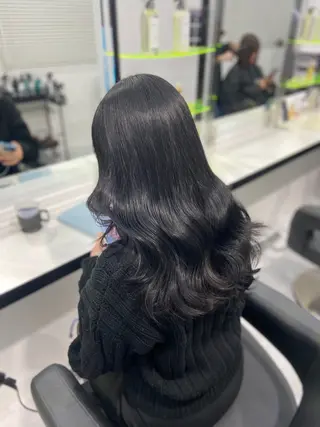 ロング カラー ヘアアレンジ レイヤー×透明感カラ ーHAYATOのヘアスタイル