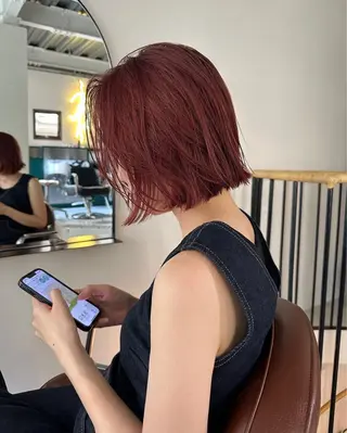 ショート カラー air Aoyama所属・はなざわ めいのヘアスタイル