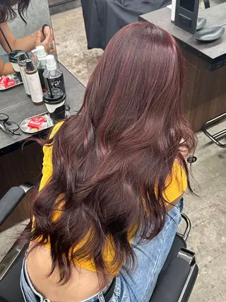 ロング カラー ブリーチなしWカラー 美髪/透明感/ユウゴのヘアスタイル