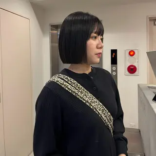 ミディアム 冨井 ほのかのヘアスタイル