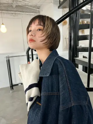 カラー ami/大阪/暖色 /レイヤーカットのヘアスタイル