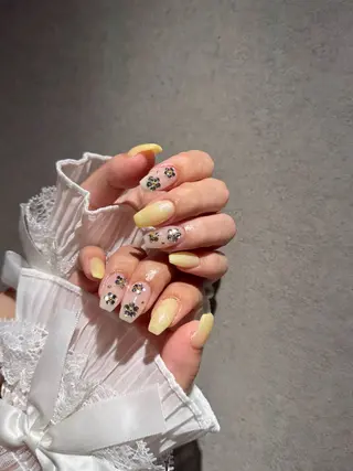 ネイル I-nailロング /ワンホン/キラキラのネイルデザイン