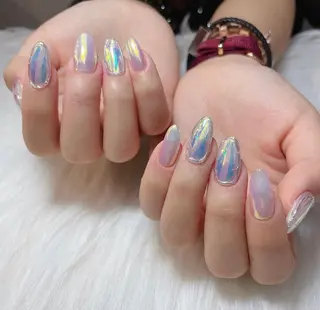 ロング カラー ネイル Q Free nailsのネイルデザイン