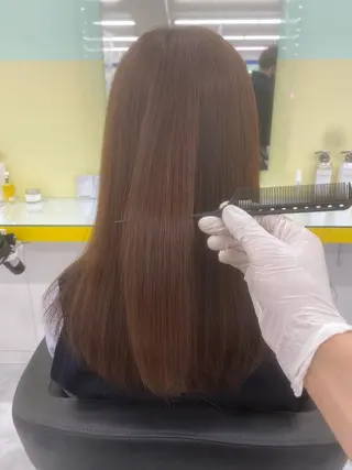 セミロング カラー パーマ ヘアアレンジ ネイル マツエク・マツパ 韓国風ベージュ🤎 赤みなし🌿横浜🤎のヘアスタイル