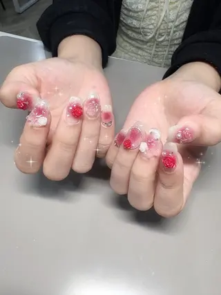 ネイル 艶/マグネット/網紅 /韓国/岩下りほのネイルデザイン