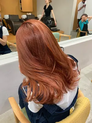 セミロング カラー レイヤー/柔色 カラー/SAkiのヘアスタイル