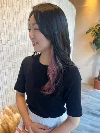 ロング カラー Aya/四条烏丸/ インナーカラーのヘアスタイル