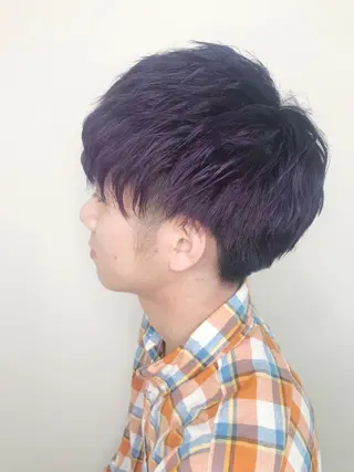 ショート カラー メンズ 赤み消しカラー /透明感カラー 上長のヘアスタイル