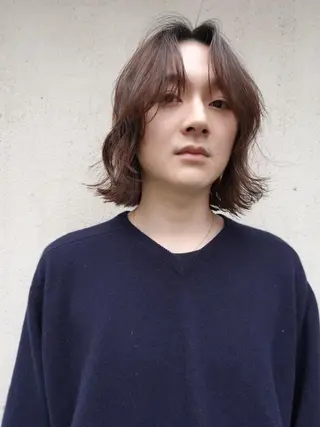 ショート メンズ パーマ カラー CEINE loqのヘアスタイル