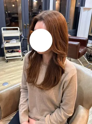 ロング ツヤ感/透明感カラー /蟹江/harunaのヘアスタイル