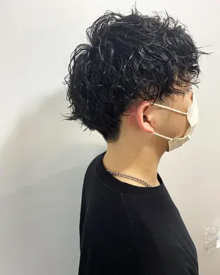 ショート パーマ メンズ フラム所属・WATANABE MISAKIのヘアスタイル