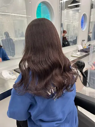 セミロング カラー ヘアアレンジ 透明感ラベンダー💗 SHOのヘアスタイル