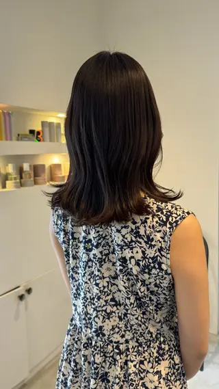 ミディアム 華奈/オリーブ/ ベージュ/抜け感🥣のヘアスタイル