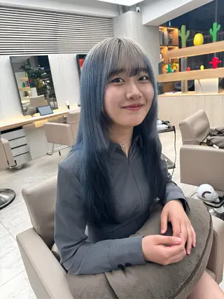 ロング カラー ボブ/ハイトーン あべまさきのヘアスタイル