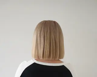 セミロング 小顔レイヤー×コンパ クトボブ/林隆平のヘアスタイル