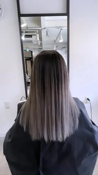 ミディアム カラー 難波ブリーチカラー 伊藤洋輝のヘアスタイル