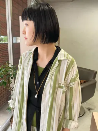 ショート ロングパーマ木村 ボブパーマのヘアスタイル