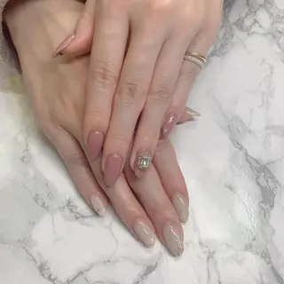 ネイル はな💎ネイル ワンホン、長さ出しのネイルデザイン