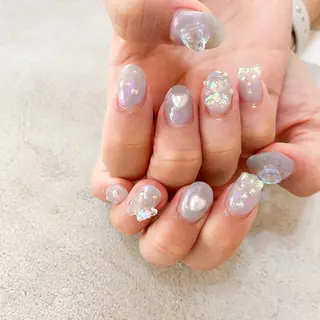 ネイル ゴテゴテ💙ワンホン リオナのネイルデザイン