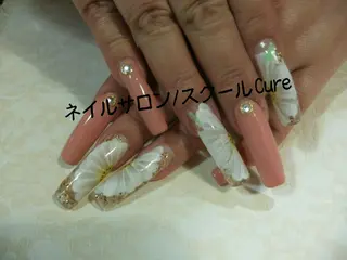 ロング ネイル ネイルサロン Cureのネイルデザイン