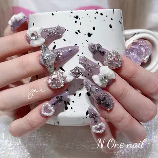 ネイル 長いだし/スカルプ/ パラシェルN.oneのネイルデザイン