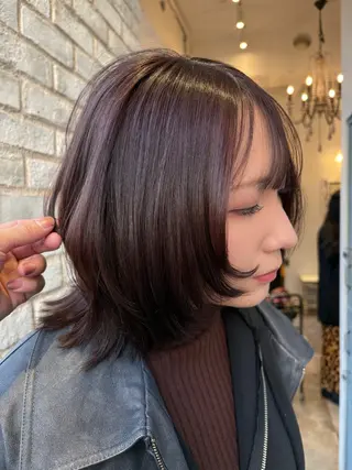 ショート カラー 再現性◎ボブ／パーマ レイヤー/ユウキのヘアスタイル