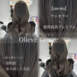 ロング カラー ブリーチなし透明感 ×縮毛矯正🤍ユウのヘアスタイル
