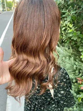 セミロング カラー ヘアアレンジ 外苑前NO.1艶髪 透明感カラーのヘアスタイル
