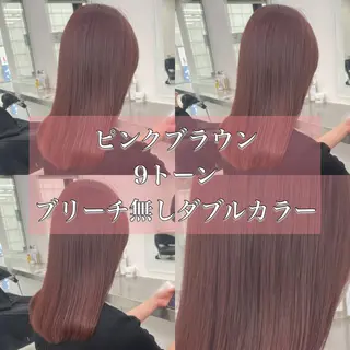 ロング カラー ヘアアレンジ トレンドモテカラー 🩷色落ちまで可愛くのヘアスタイル