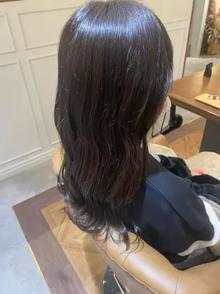 ミディアム 中川 花織のヘアスタイル