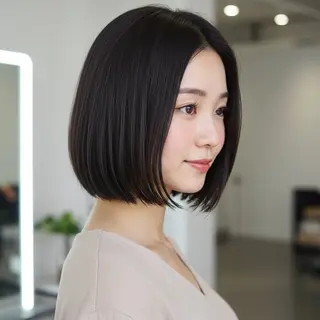 ミディアム 似合わせボブ✖️ 韓国レイヤー✨小関のヘアスタイル