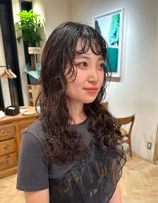 ロング パーマ 政木彩香/丸みボブ/ ショートボブのヘアスタイル