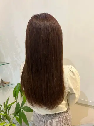 ロング カラー ブリーチしない暖色 カラー🥀杉 優菜のヘアスタイル