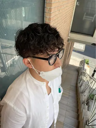 パーマ メンズ ボブヘアカット Rikapi❤️のヘアスタイル